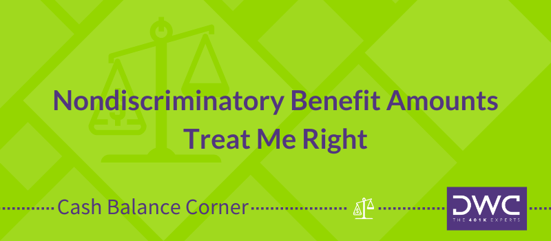 Nondiscriminatory Benefit Amounts